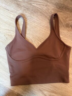 Joah Brown Chocolate Brown Padded Longline Bralette